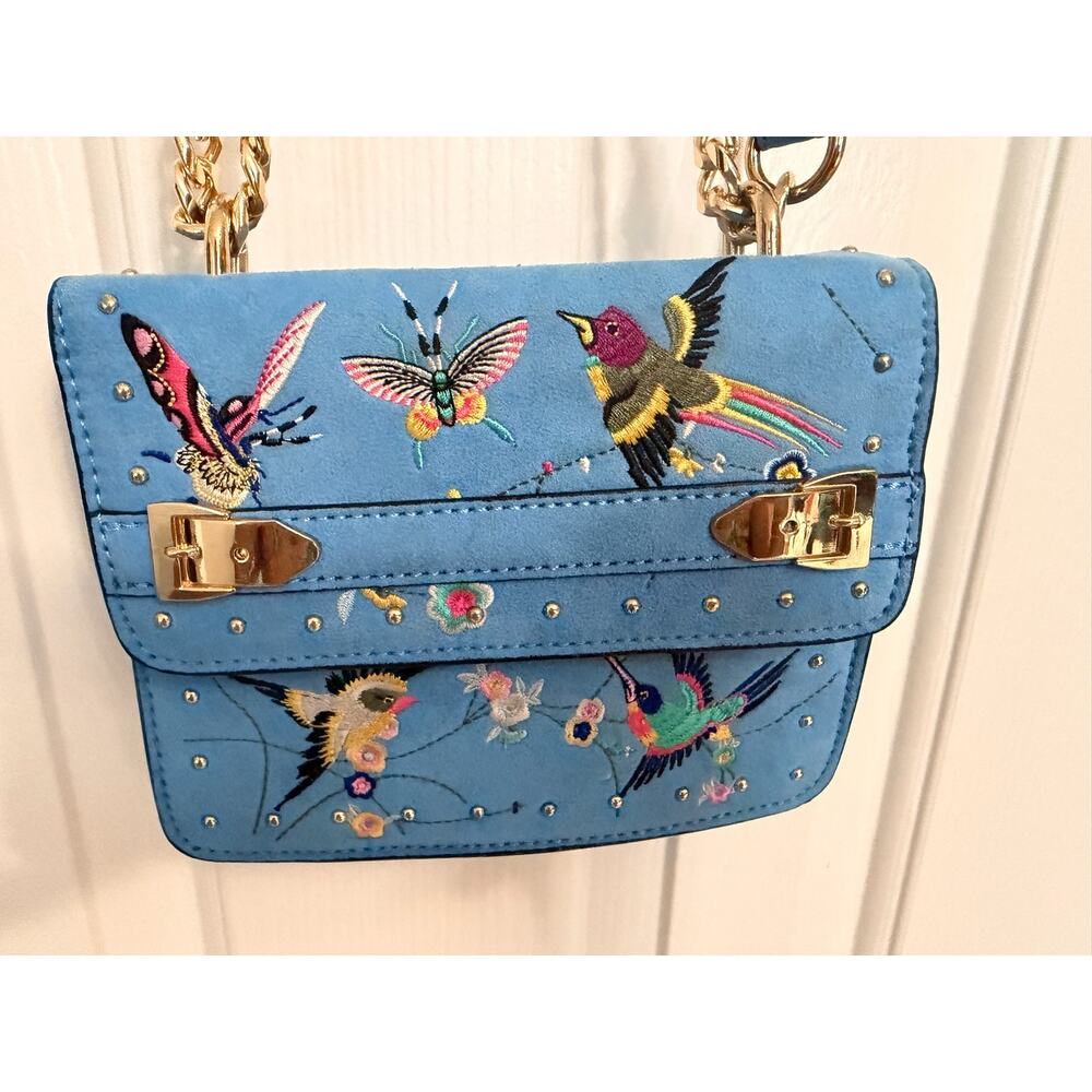 Topshop Polly Bird Embroidered Crossbody Bag